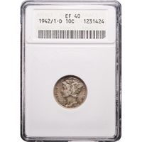 1942/1-D Mercury Dime (10c) Obverse Slab Image