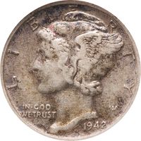 1942/1-D Mercury Dime (10c) Obverse Image