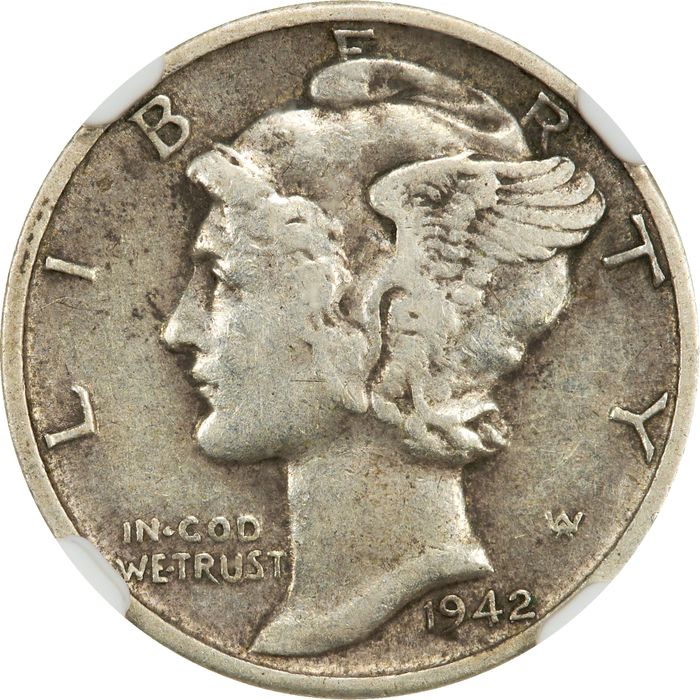 1942/1-D Mercury Dime (10c) Photo 3