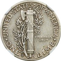 1942/1-D Mercury Dime (10c) Photo 4