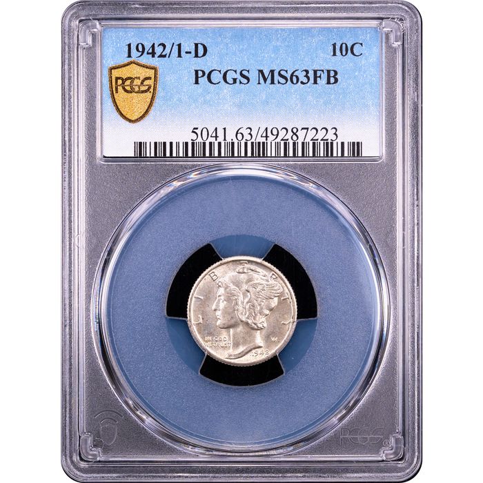 1942/1-D Mercury Dime (10c) Obverse Slab Image