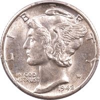 1942/1-D Mercury Dime (10c) Obverse Image