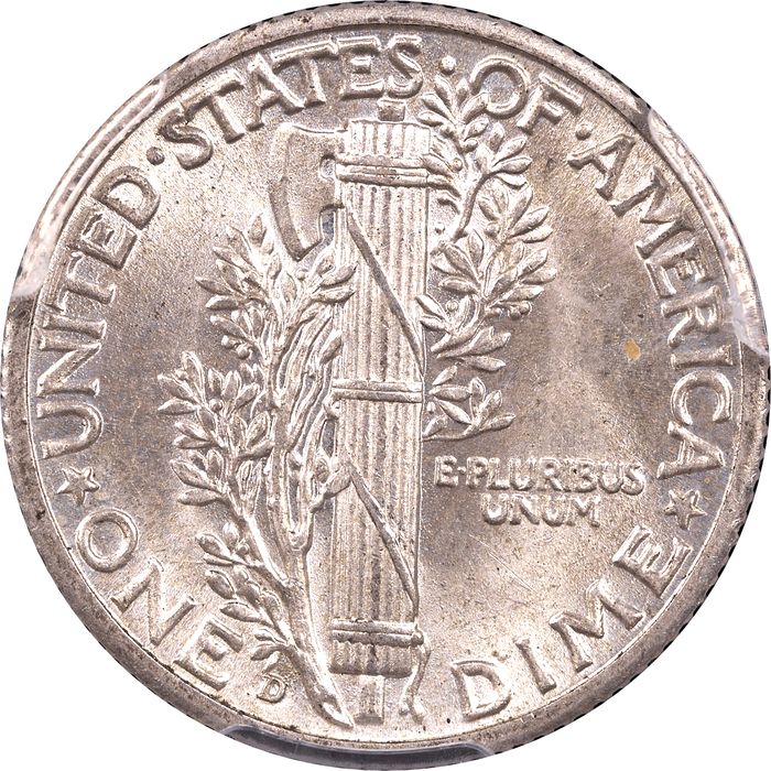 1942/1-D Mercury Dime (10c) Reverse Image