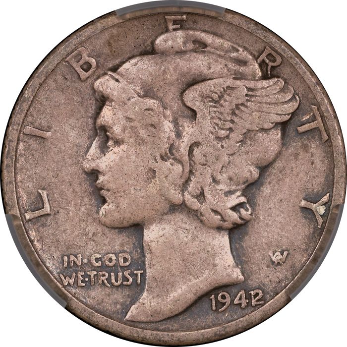 1942/1 Mercury Dime (10c) Obverse Image