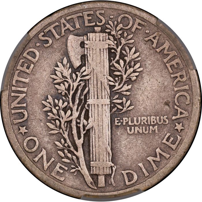 1942/1 Mercury Dime (10c) Reverse Image