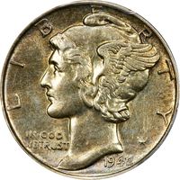 1942/1 Mercury Dime (10c) Obverse Image