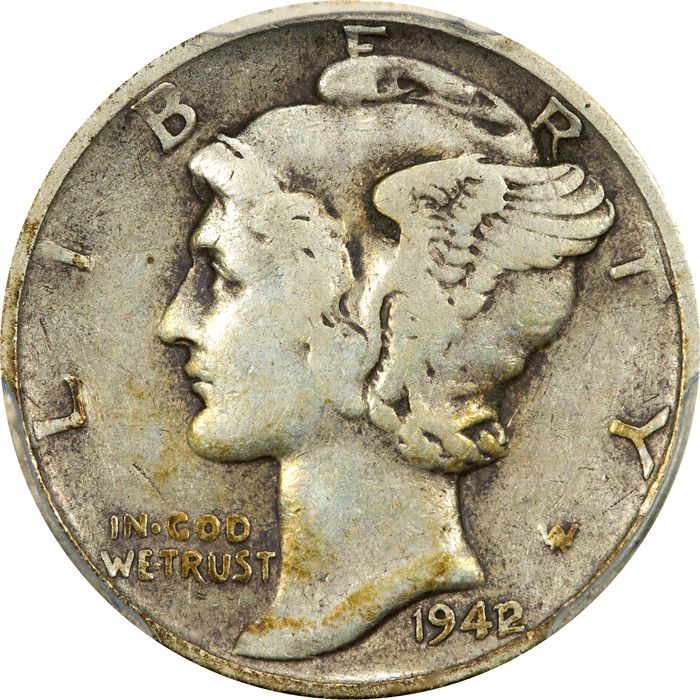 1942/1 Mercury Dime (10c) Obverse Image