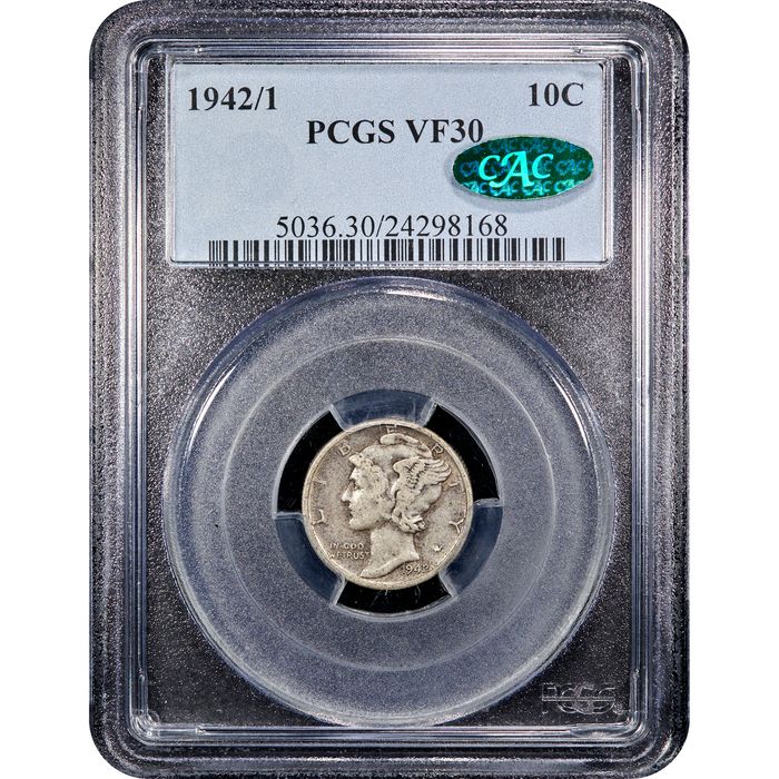 1942/1 Mercury Dime (10c) Obverse Image