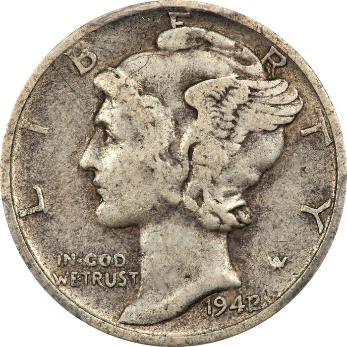 1942/1 Mercury Dime (10c) Photo 3