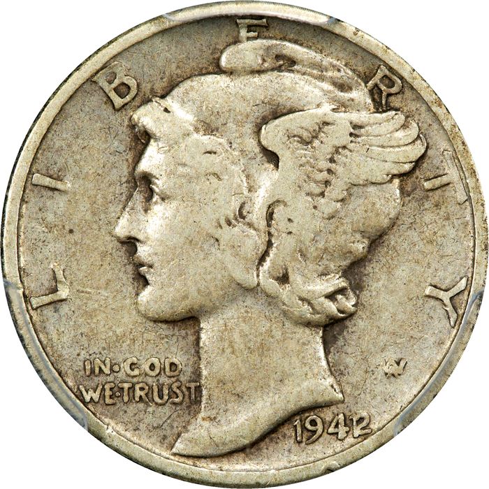 1942/1 Mercury Dime (10c) Obverse Image