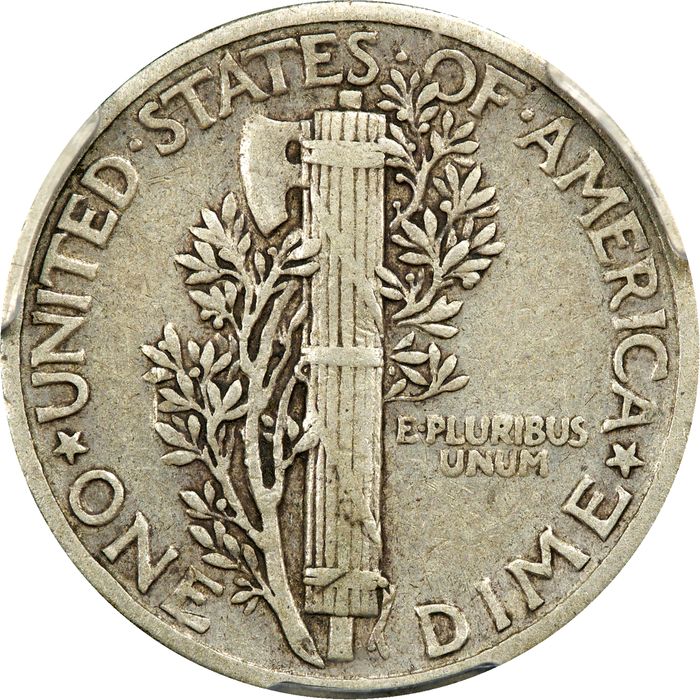 1942/1 Mercury Dime (10c) Reverse Image