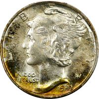 1943-D Mercury Dime (10c) Obverse Image