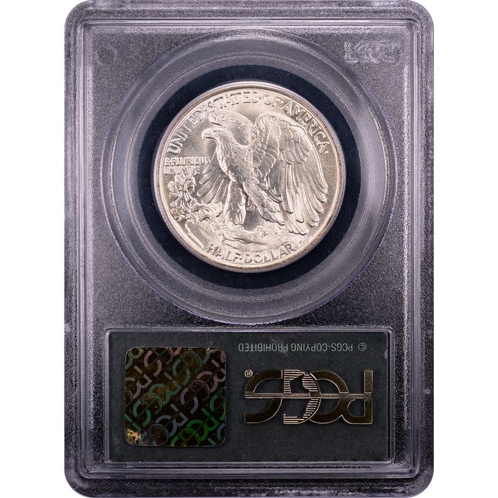 1943 Walking Liberty Half Dollar (50c) Reverse Slab Image
