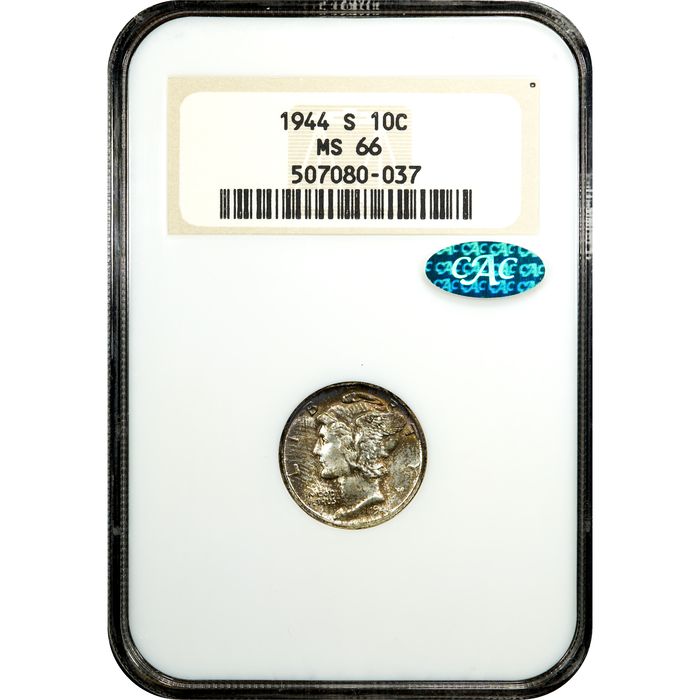 1944-S Mercury Dime (10c) Obverse Slab Image