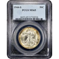 1944-S Walking Liberty Half Dollar (50c) Obverse Slab Image