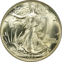 1944 Walking Liberty Half Dollar (50c) Photo 3