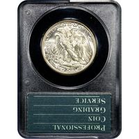 1944 Walking Liberty Half Dollar (50c) Rattler Reverse Image