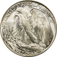 1944 Walking Liberty Half Dollar (50c) Rattler Photo 4