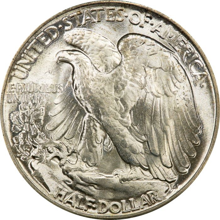 1944 Walking Liberty Half Dollar (50c) Rattler Photo 4