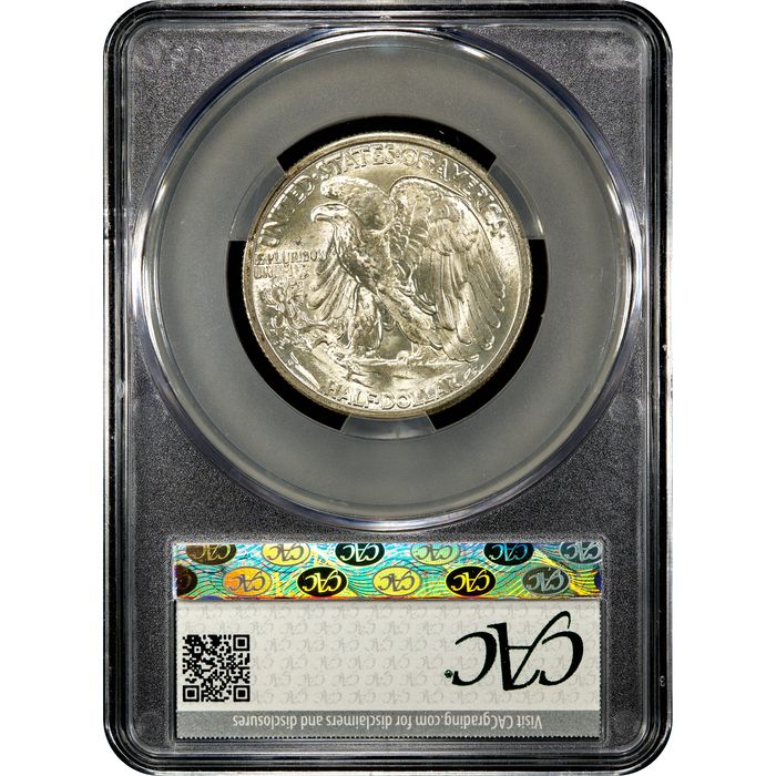 1945-D Walking Liberty Half Dollar (50c) Reverse Slab Image