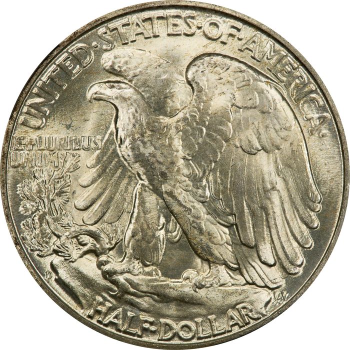1945-D Walking Liberty Half Dollar (50c) Reverse Image