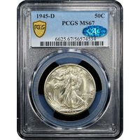 1945-D Walking Liberty Half Dollar (50c) Obverse Image