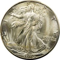 1945-D Walking Liberty Half Dollar (50c) Photo 3