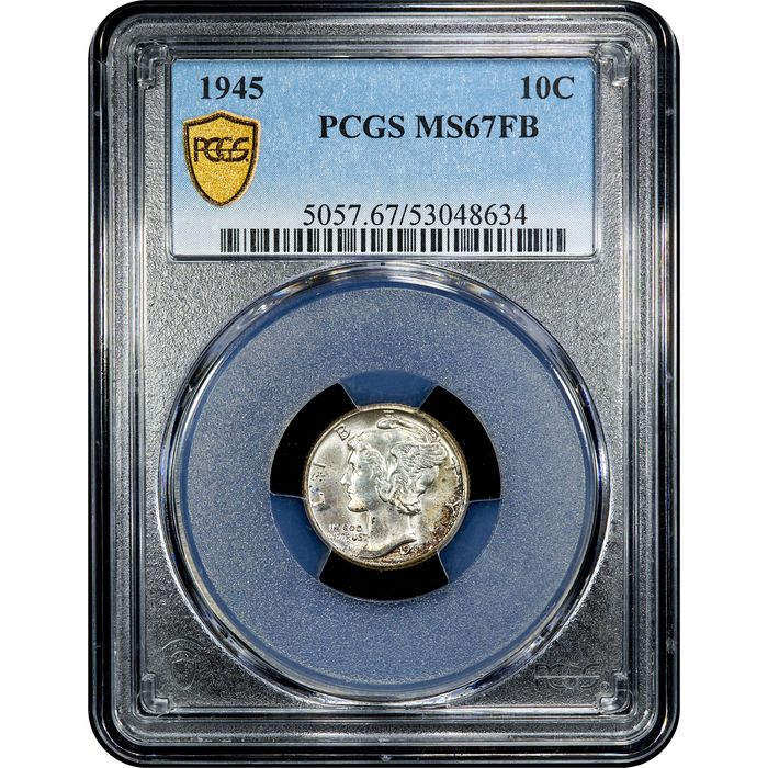 1945 Mercury Dime (10c) Obverse Slab Image