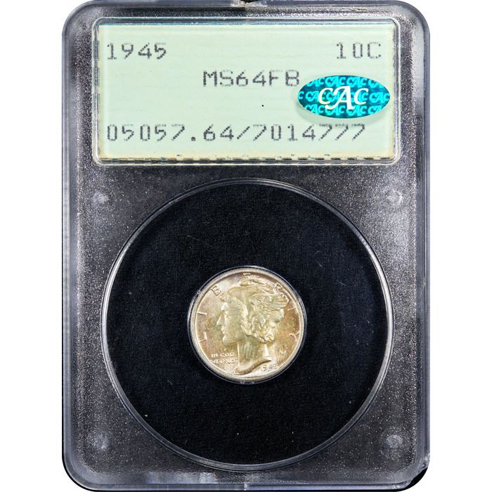 1945 Mercury Dime (10c) Rattler Obverse Image
