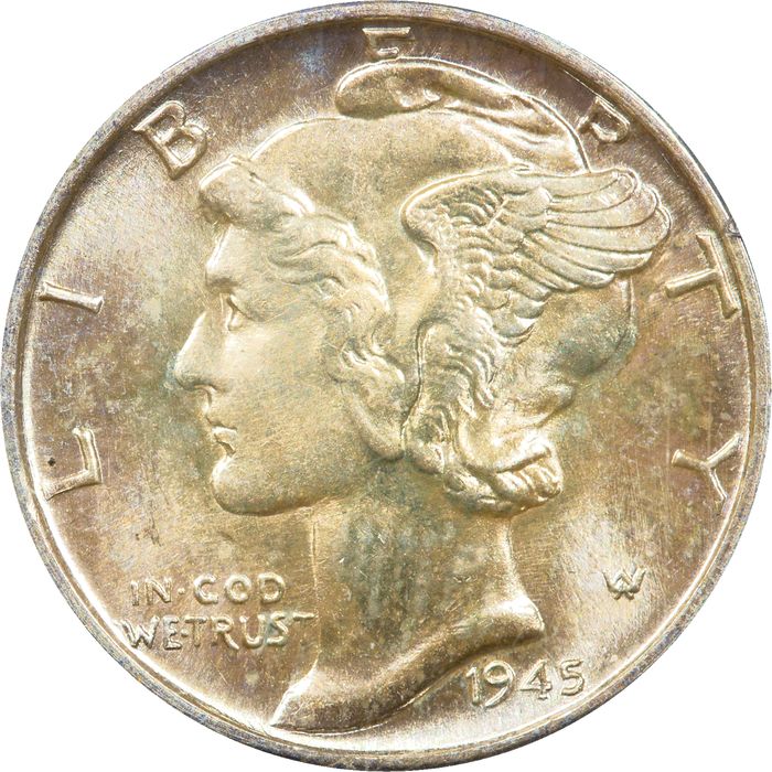1945 Mercury Dime (10c) Rattler Photo 3