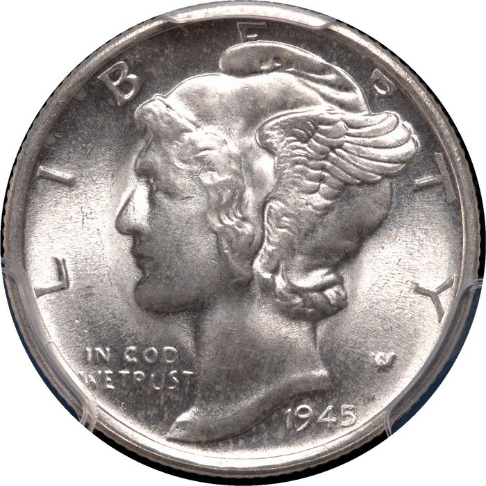1945-S Micro S Mercury Dime (10c) Obverse Image