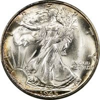 1945-S Walking Liberty Half Dollar (50c) Photo 3