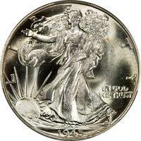 1945 Walking Liberty Half Dollar (50c) Obverse Image