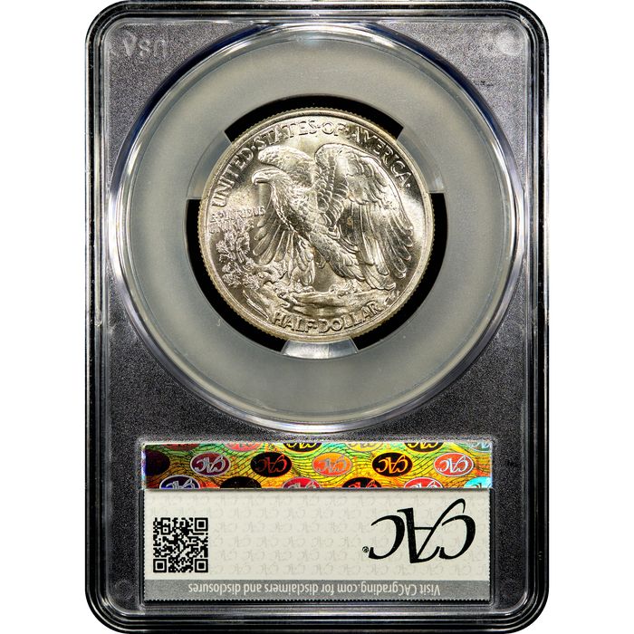 1945 Walking Liberty Half Dollar (50c) Reverse Slab Image