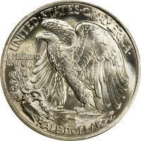 1945 Walking Liberty Half Dollar (50c) Reverse Image