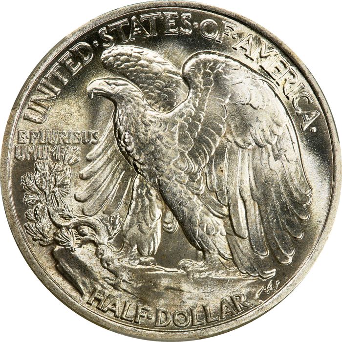 1945 Walking Liberty Half Dollar (50c) Reverse Image