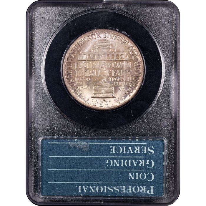1946-D Booker T Washington (BTW) Commem Half Rattler Reverse Slab Image