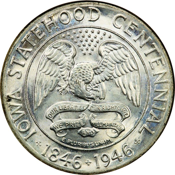 1946 Iowa Commem Half Dollar (50c) Photo 3