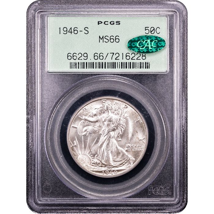 1946-S Walking Liberty Half Dollar (50c) OGH Obverse Slab Image
