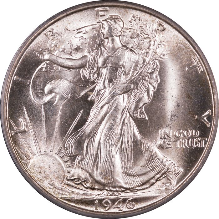 1946-S Walking Liberty Half Dollar (50c) OGH Obverse Image