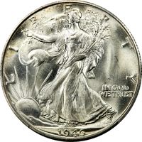 1946-S Walking Liberty Half Dollar (50c) Photo 3