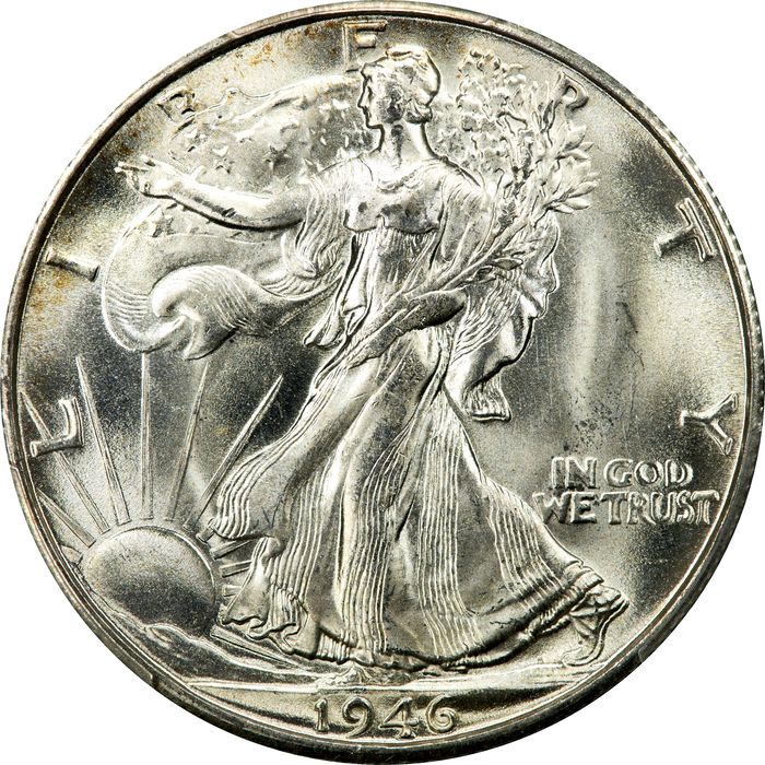 1946-S Walking Liberty Half Dollar (50c) Photo 3