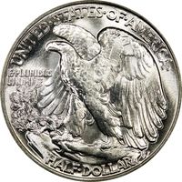 1946 Walking Liberty Half Dollar (50c) Doubled Die Reverse Reverse Image