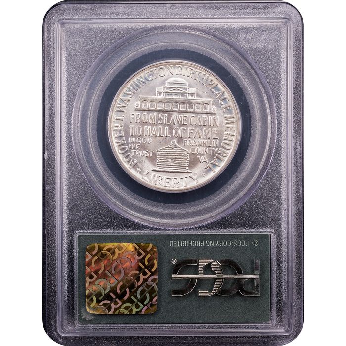 1947 Booker T Washington Commemorative Half (50c) OGH Reverse Slab Image