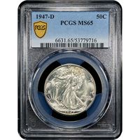 1947-D Walking Liberty Half Dollar (50c) Obverse Slab Image