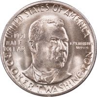 1951-S Booker T Washington (BTW) Commem Half Rattler Obverse Image