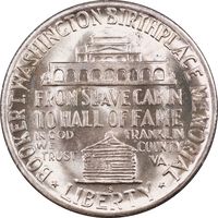 1951-S Booker T Washington (BTW) Commem Half Rattler Reverse Image