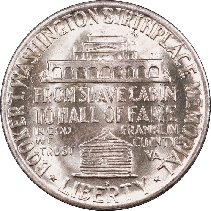1951-S Booker T Washington (BTW) Commem Half Rattler Reverse Image