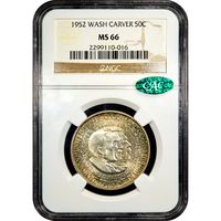 1952 Washington-Carver Commemorative Half (50c) Obverse Slab Image