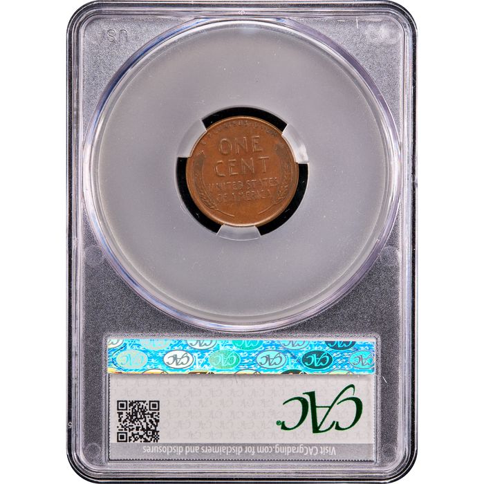 1955 Doubled Die Lincoln Cent (1c) Reverse Slab Image